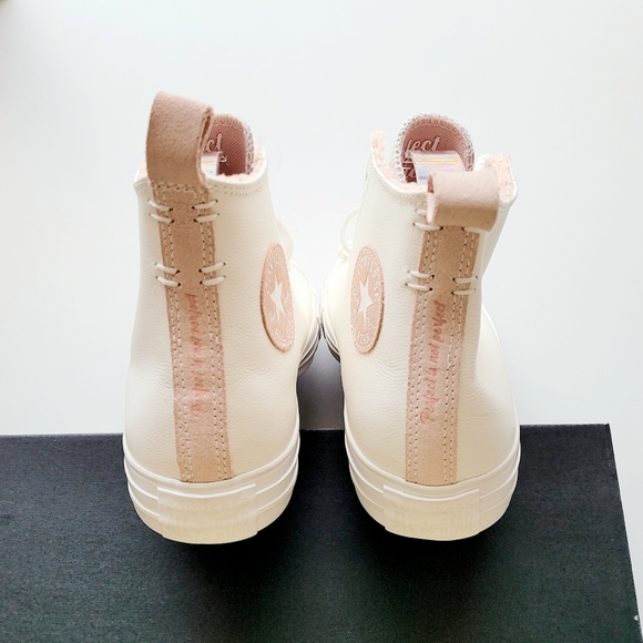 Converse CTAS Hi "Perfect is Not Perfect" Vintage White Rust Pink Women's 10.5 - Picture 4 of 6